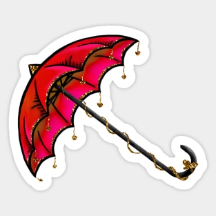 Red Umbrella Sticker